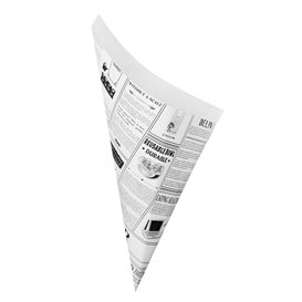 Paper Food Cone Grease-Proof "Times" 24,5cm 100g (250 Units)