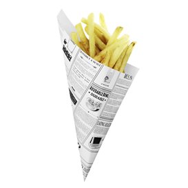 Paper Food Cone Grease-Proof "Times" 24,5cm 100g (250 Units)