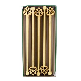 Bamboo Lotus Blossom Drink Stirrer 14cm (600 Units)
