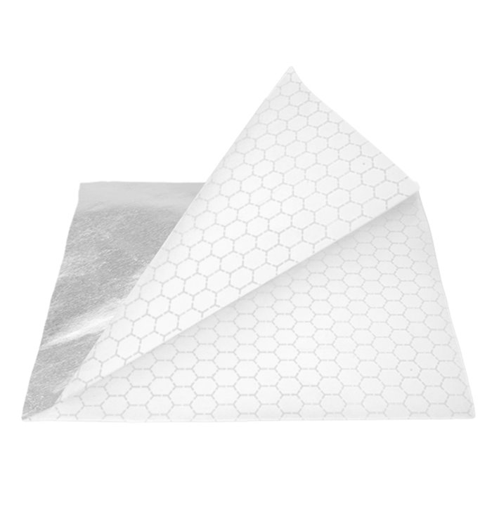 Paper Food Bag Grease-Proof Opened 2L Silver 16x16cm (500 Units) Paper Food Bag Grease-Proof Opened 2L Silver 16x16cm (500 Units)