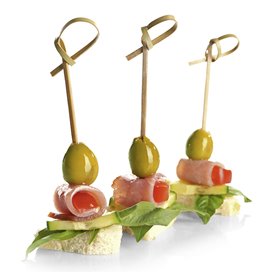 Bamboo Bow Skewer Natural 10cm (2.500 Units)  