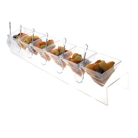 Cone Holder PS Transparent 6 Holes 40x6.5x7cm (6 Units)