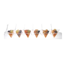 Cone Holder PS Transparent 6 Holes 40x6.5x7cm (6 Units)