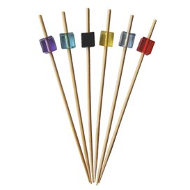 Bamboo Skewer Cube Colors 7cm (100 Units)