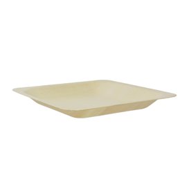 Square Wooden Plate 10,5x10,5cm (25 Units)