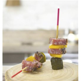 Bamboo Skewer Fuchsia Tip 7cm (300 Units)