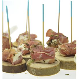 Bamboo Skewer Turquoise Tip 7cm (3.600 Units)