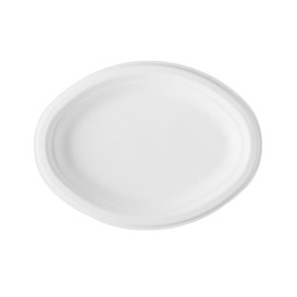 Sugarcane Tray Bagasse White 25,4x17,5 cm (500 Units)