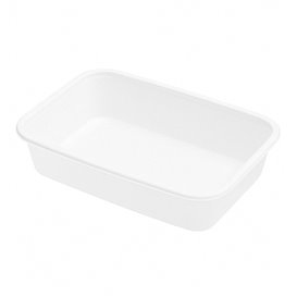 Rectangular Container in PP White 500ml 17,4x11,6x3,5cm (25 Units)