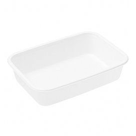 Rectangular Container in PP White 500ml 17,4x11,6x3,5cm (25 Units)