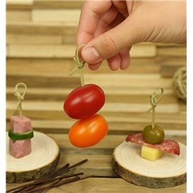 Natural Bamboo Bow Skewer 7cm in box (250 Units)  