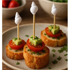 Bamboo Skewer Shell 7cm (100 Units)