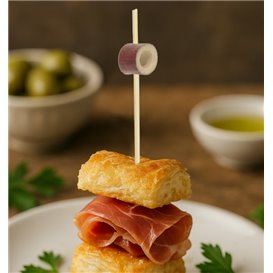 Bamboo Skewer with Red Ring 12cm (1000 Units)