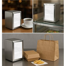 Paper Napkins for Napkin Dispenser 17x17cm White (10.000 Units) 