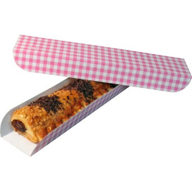 Paper Tray Waffle Opened Pink 30x6,1x3,2cm (100 Units) 