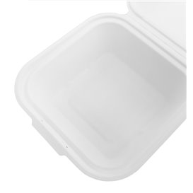 Sugarcane Burger Box White 15x15x8cm (50 Units) 