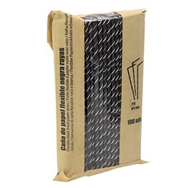 Paper Straw Flexible Pack Ø0,6cm 23cm (250 Units)