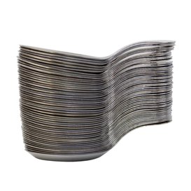 Plastic Sauce Mini Spoon PS Silver 10 cm (500 Units)