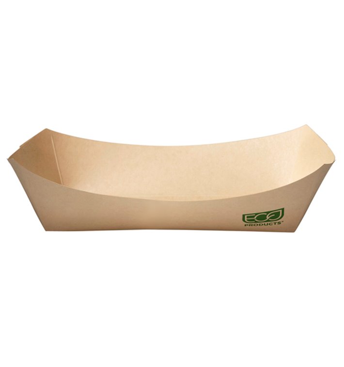 Paper Food Boat Tray Kraft 350ml 10,6x7,3x4,5cm (1000 Units)