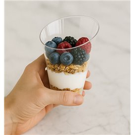 Mini Angled Appetizer Round Cup PS Transparent 195ml (10 Units) 