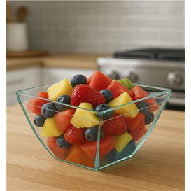 Transparent PS Mini Bowl “Water Green” 580ml (25 Units)