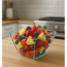 Transparent PS Mini Bowl “Water Green” 580ml (100 Units)