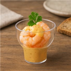 Reusable Mini Bowl in PS "Tulip" Clear 65ml (20 Units) 