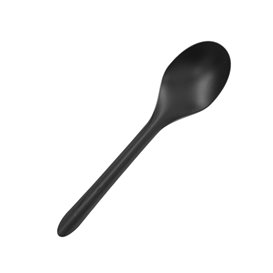 Reusable Soup Spoon in PP Black 15cm (1.000 Units)