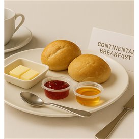 PP Plastic Souffle Cup with Hinged Lid Round 30ml (1.000 Units)