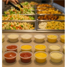 Souffle Cup in PP Plastic with Lid 60ml (100 Units)