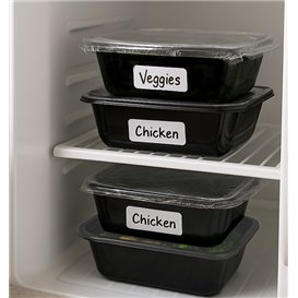 Rectangular Container in PP Black 500ml 17,3x11,9cm (50 Units)