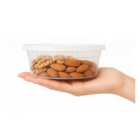 Plastic Container in PP with Lid Transparent "Deli Range" 240ml (40 Units)