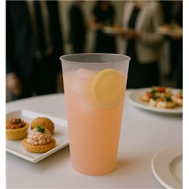 PP Cocktail Cup Reusable Shatterproof Transparent 470 ml (15 Units)