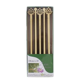 Bamboo Lotus Blossom Drink Stirrer 18cm (50 Units) 