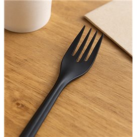 Reusable Fork in PP Black 17,5cm (25 Units)