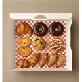 Paper Food Wrap Grease-Proof “Vichy” Red 28x31cm (1.000 Units)