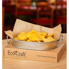 Greaseproof Paper Wrapping Kraft in Dispenser 37,5x27cm (500 Units)