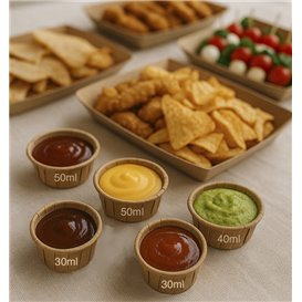 Pleated Kraft Paper Souffle Cup 30ml (250 Units)  