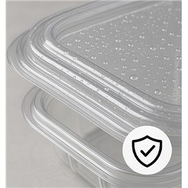 Plastic Hinged Deli Container PET Square shape 250ml (900 Units)