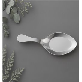 Plastic Sauce Mini Spoon PS Silver 10 cm (50 Units) 