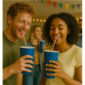 Cardboard Cup “Colores” Blue 600ml Ø9,4cm
 (320 Units)