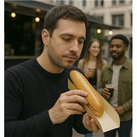 Paper Baguette Tray Kraft 30x6,1x3,2cm (100 Units)