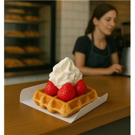 Paper Tray Waffle White 13,5x10cm (1500 Units)