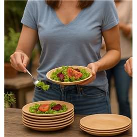 Palm Leaf Plate Round Shape Ø25cm (200 Units)