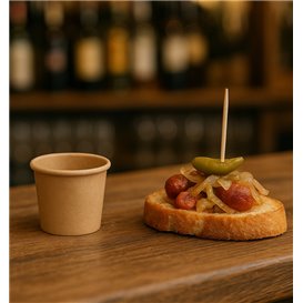 Kraft Cardboard Sauce Cup 30ml Ø4,3cm (1.000 Units)