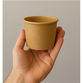 Kraft Cardboard Sauce Cup 100ml Ø7,3cm (50 Units)