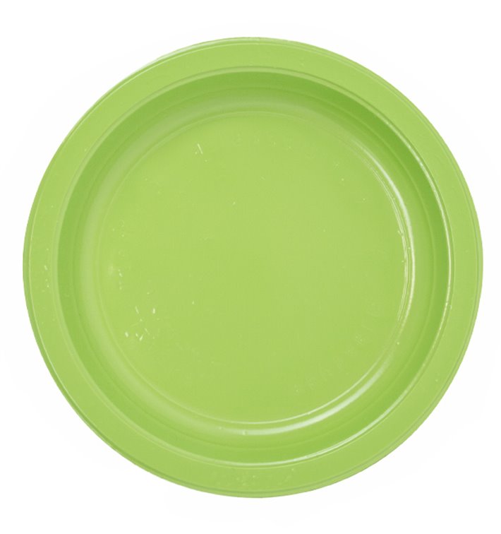 PS Reusable Plastic Plate Flat Lime Green Ø165mm (25 Units) PS Reusable Plastic Plate Flat Lime Green Ø165mm (25 Units)