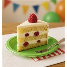 PS Reusable Plastic Plate Flat Lime Green Ø165mm (450 Units)