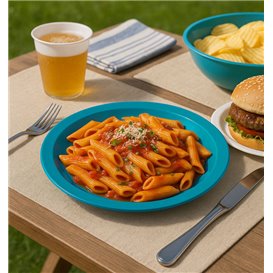 PS Reusable Plastic Plate Flat Dark Blue Ø220mm (300 Units) PS Reusable Plastic Plate Flat Dark Blue Ø220mm (300 Units)