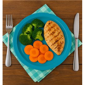 PS Reusable Plastic Plate Flat Dark Blue Ø220mm (300 Units) PS Reusable Plastic Plate Flat Dark Blue Ø220mm (300 Units)